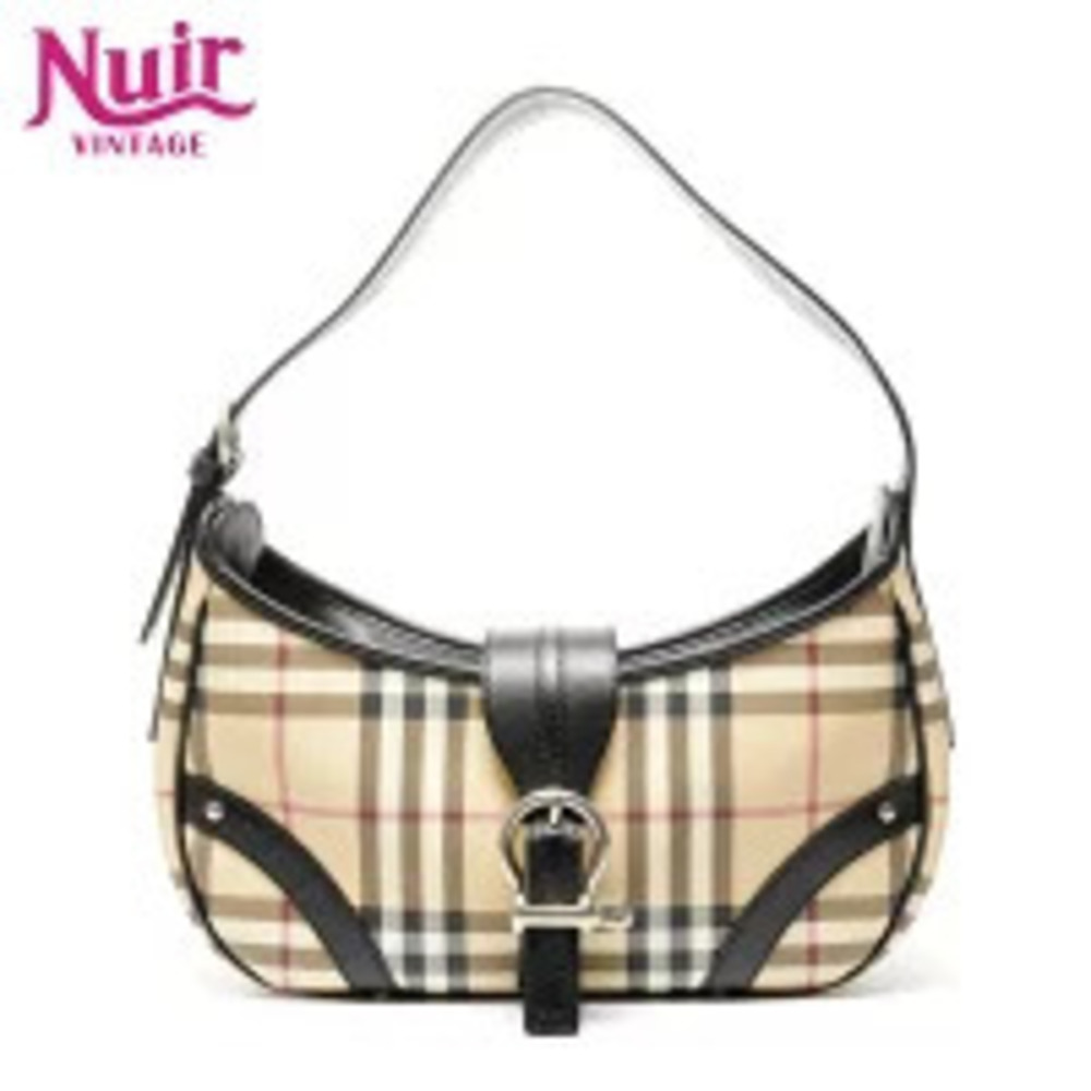 Burberry Nova Check One Shoulder Hobo Bag Beige